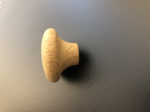 knop massief eiken hout ongelakt OP=OP