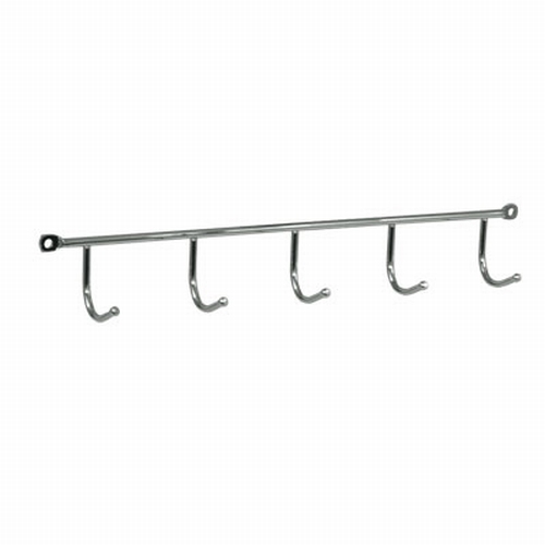 5-hakenstrip (aanschroefbaar) chroom