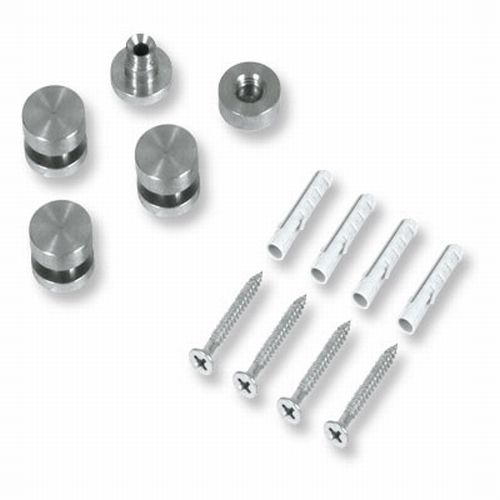 Los montageset RVS voor backboard saver/glazen platen