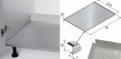 Spoelkast bescherming Aluminium   861 X 510 X 0,4 mm