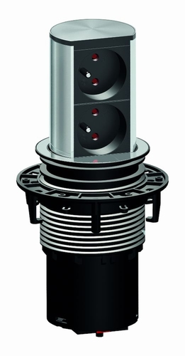 Elevator stopcontact rvs/zwart.