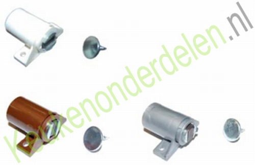 Magneet in Wit om op te schroeven tot 4 mm regelbaar