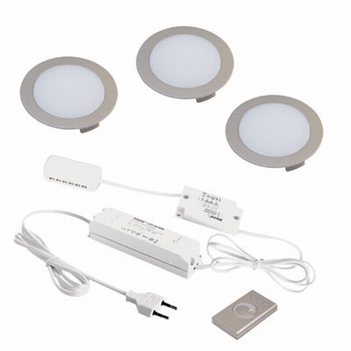 Hera FR-68 + dimmer LED set inox-look - set van 3.