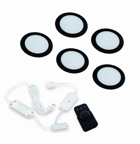 Hera FR-68 Dynamic led sets zwart - 24 V set van 5