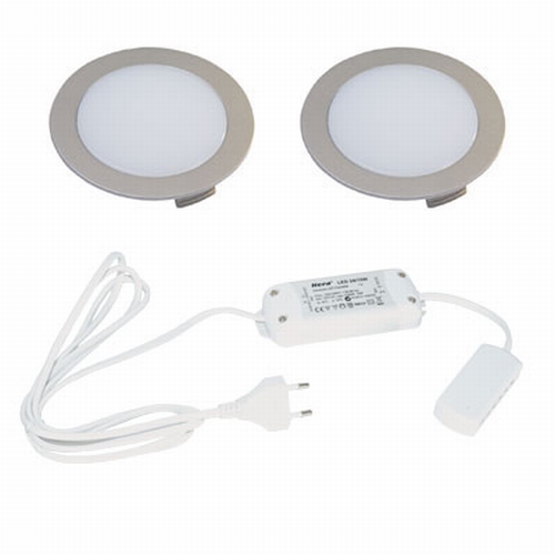 Hera FR-68 LED set inox-look - set van 2.