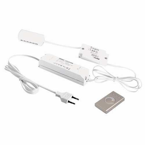 Hera Led trafo/radio dim-controller inox-look - 24 Volt-30 W