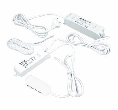 Hera Led volg trafo/versterker wit - 24 Volt - 30 W.