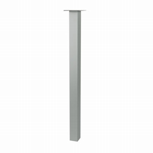 Tafelpoot Fifty standaard inox-look.