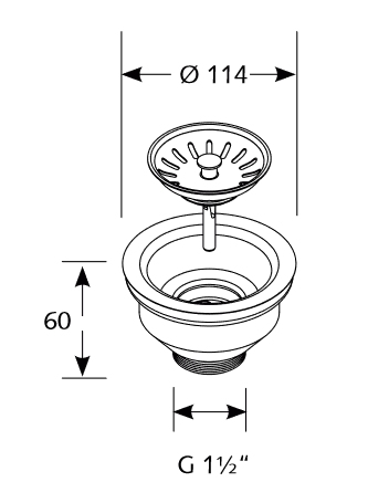 3½ inch  Korfplug zonder overloop.