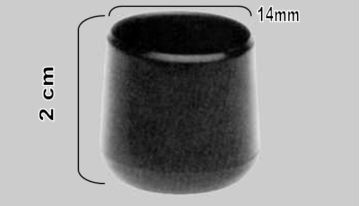 Beschermdoppen  ø14mm zwart kunststof OP=OP