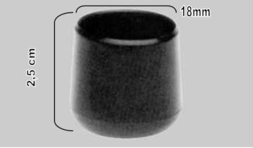 Beschermdoppen  ø18mm zwart kunststof OP=OP