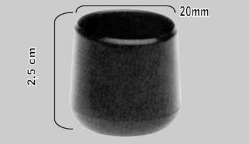 Beschermdoppen  ø20mm zwart kunststof OP=OP