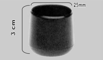 Beschermdoppen  ø25mm zwart kunststof OP=OP