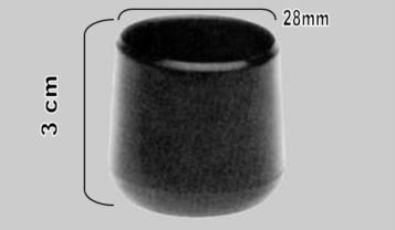 Beschermdoppen  ø28mm zwart kunststof OP=OP