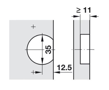 Blum hoekkastscharnier voor 90° hoeken, set van 3