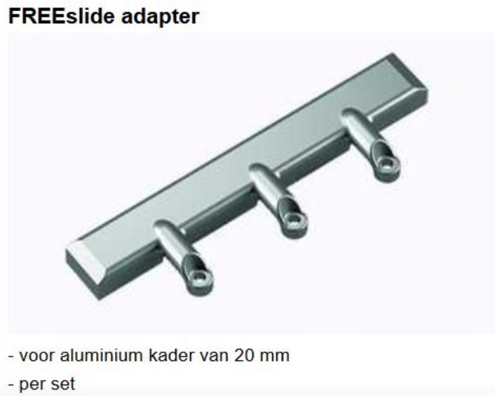 Freeslide beslag Kessebohmer kasthoogte 320 tot 360 mm