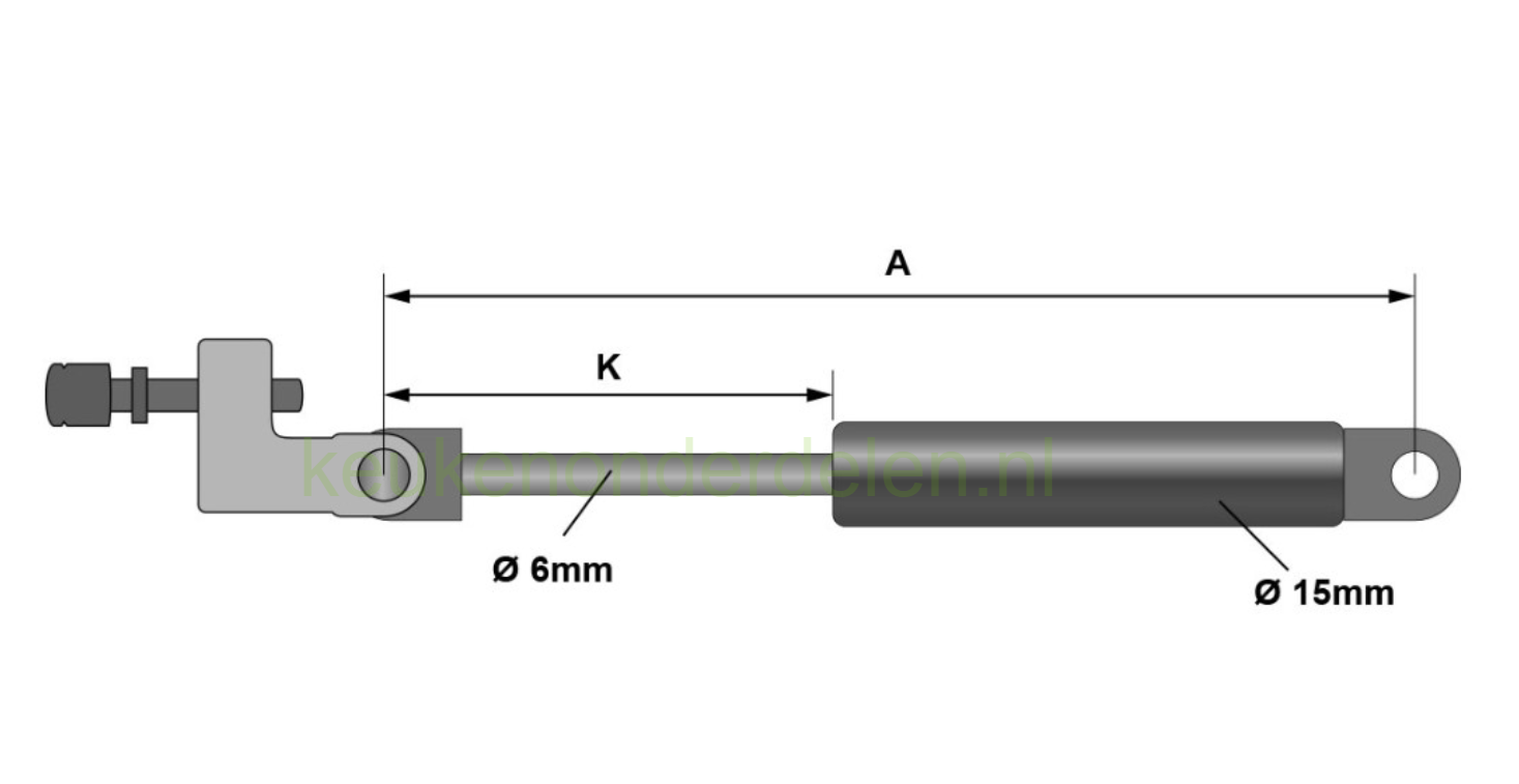 Gasveer Effegi Brevetti Stabilus 0550 N (2 gasveren) VELA