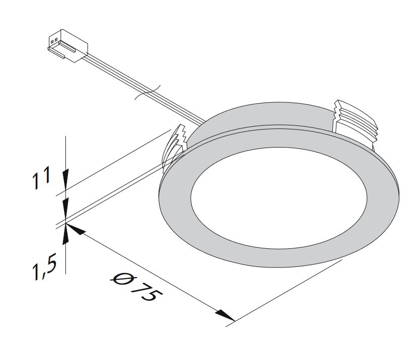 Hera FR-68 Dynamic led sets zwart - 24 V set van 4