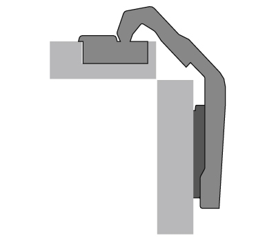 Hettich hoekkastscharnier voor 90° hoeken, set van 3