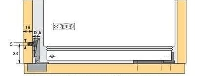 Hettich scharnier ø 35mm compl.met grondplaat (extra dun)