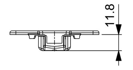 Mepla scharnier 95° (blinde hoek) ø 35mm met grondpl.(per 2)