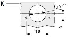 Mepla scharnier110° (halfopliggend)  ø35mm compl.met grondpl