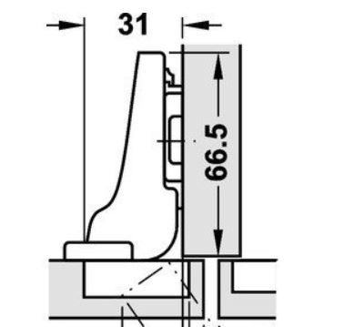 Opzetdemper voor Blum Cliptop (half opliggend) 973A0600