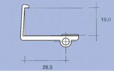 Schapdrager klem 19mm Wit (5mm boring) setje L&R