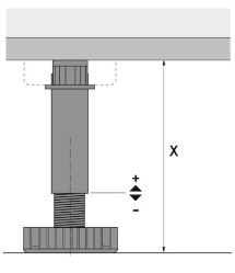 Stelpoot KORREKT 10 cm (incl.houder)  verstelbaar 89-125 mm
